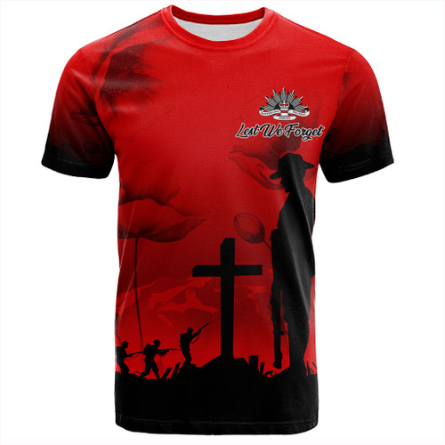 Australia T-Shirt Anzac Day Lest We Forget Red Poppy