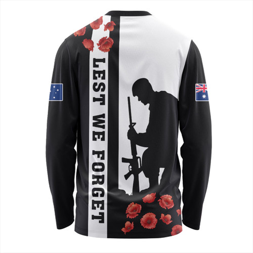 Australia Long Sleeve T-shirt Anzac Day Lest We Forget Simple Style