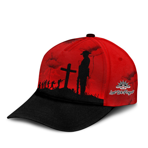 Australia Anzac Cap - Anzac Day Lest We Forget Red Poppy Australia Anzac Cap - Anzac Day Lest We Forget Red Poppy