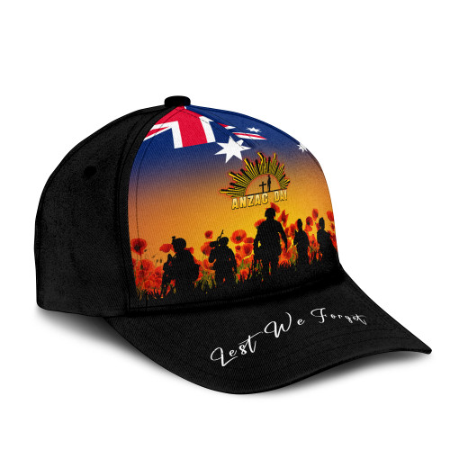 Australia Anzac Cap - Anzac Day Flag Background Lest We Forget Australia Anzac Cap - Anzac Day Flag Background Lest We Forget