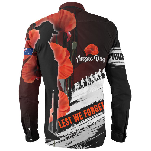 Australia Custom Long Sleeve Shirt - Anzac Day Special Style Australia Custom Long Sleeve Shirt - Anzac Day Special Style
