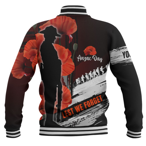 Australia Custom Baseball Jacket - Anzac Day Special Style Australia Custom Baseball Jacket - Anzac Day Special Style