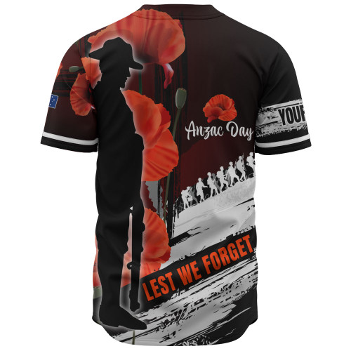 Australia Custom Baseball Shirt - Anzac Day Special Style Australia Custom Baseball Shirt - Anzac Day Special Style