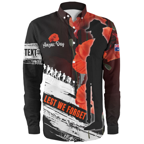 Australia Custom Long Sleeve Polo Shirt - Anzac Day Special Style Australia Custom Long Sleeve Polo Shirt - Anzac Day Special Style