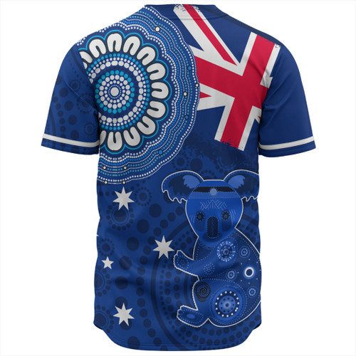 Australia Baseball Shirt Flag With Koala Aboriginal Australia Baseball Shirt Flag With Koala Aboriginal