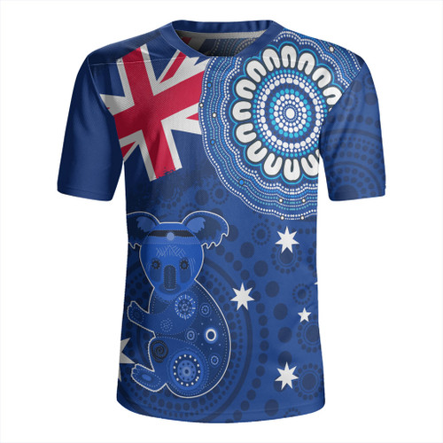 Australia Rugby Jersey Flag With Koala Aboriginal