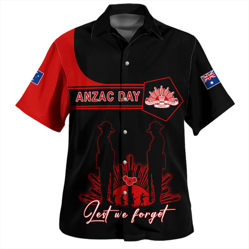 Australia Hawaiian Shirt Anzac Day Army And Soldiers Style
