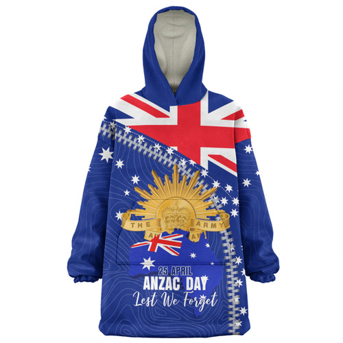 Australia Snug Hoodie - Anzac Day Lest We Forget Australia Flag