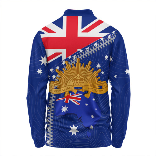Australia Long Sleeve Polo Shirt - Anzac Day Lest We Forget Australia Flag Australia Long Sleeve Polo Shirt - Anzac Day Lest We Forget Australia Flag