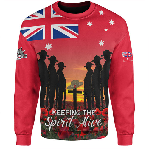 Australia Sweatshirt - Anzac Day Australian Red Ensign