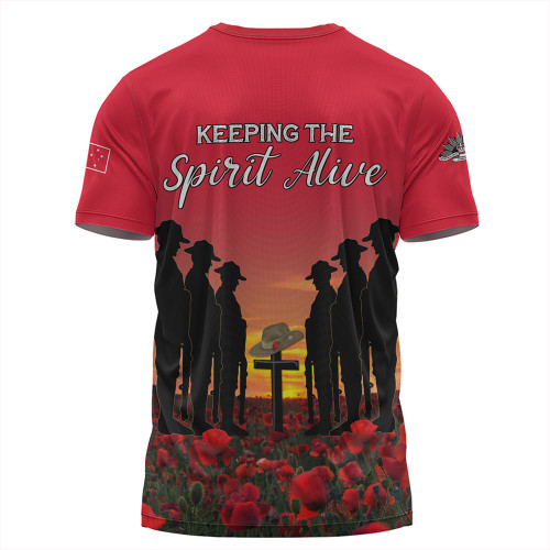 Australia T-Shirt - Anzac Day Australian Red Ensign Australia T-Shirt - Anzac Day Australian Red Ensign