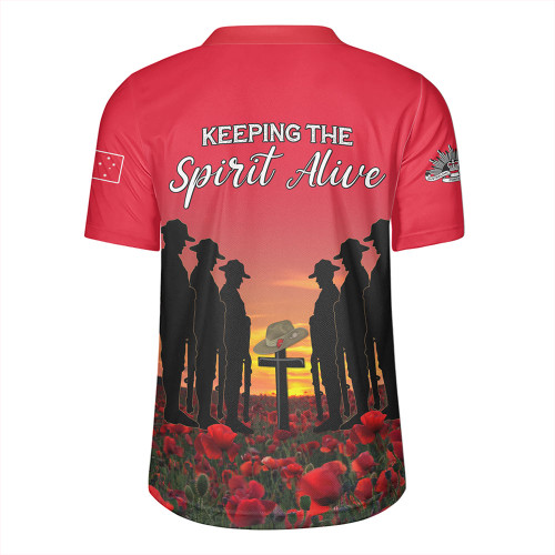 Australia Rugby Jersey - Anzac Day Australian Red Ensign Australia Rugby Jersey - Anzac Day Australian Red Ensign