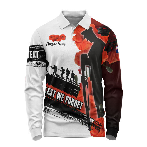 Australia Long Sleeve Polo Shirt - Custom Anzac Day Special Style ( Ver 2 ) Australia Long Sleeve Polo Shirt - Custom Anzac Day Special Style ( Ver 2 )