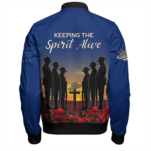 Australia Bomber Jacket - Anzac Day Keeping The Spirit Alive With Australia Flag Australia Bomber Jacket - Anzac Day Keeping The Spirit Alive With Australia Flag