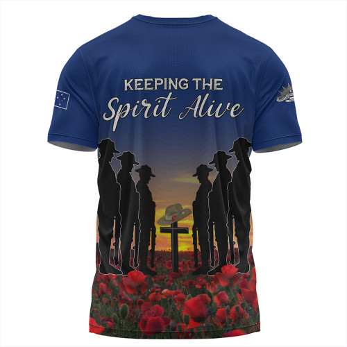Australia T-Shirt - Anzac Day Keeping The Spirit Alive With Australia Flag Australia T-Shirt - Anzac Day Keeping The Spirit Alive With Australia Flag