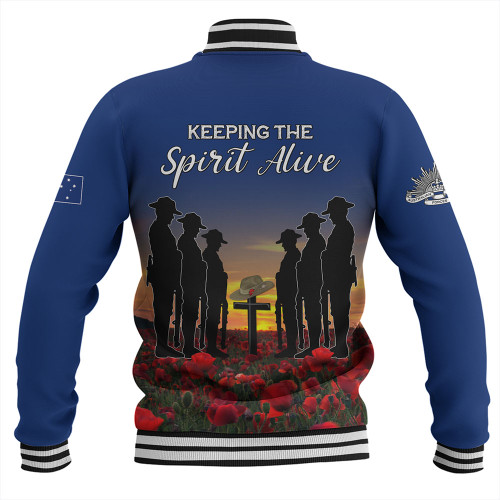 Australia Baseball Jacket - Anzac Day Keeping The Spirit Alive With Australia Flag Australia Baseball Jacket - Anzac Day Keeping The Spirit Alive With Australia Flag