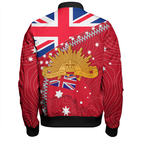 Australia Bomber Jacket - Anzac Day Lest We Forget Australian Red Ensign Australia Bomber Jacket - Anzac Day Lest We Forget Australian Red Ensign