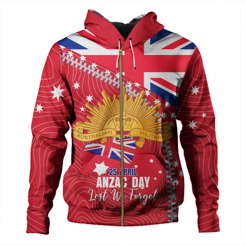 Australia Hoodie - Anzac Day Lest We Forget Australian Red Ensign Australia Hoodie - Anzac Day Lest We Forget Australian Red Ensign