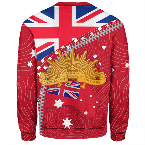 Australia Sweatshirt - Anzac Day Lest We Forget Australian Red Ensign Australia Sweatshirt - Anzac Day Lest We Forget Australian Red Ensign