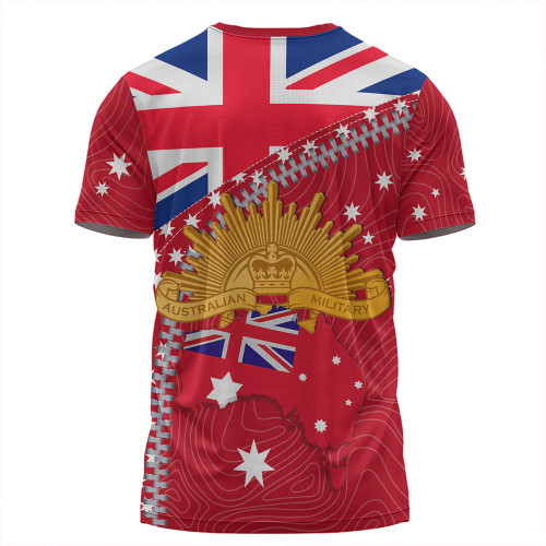 Australia T-Shirt - Anzac Day Lest We Forget Australian Red Ensign Australia T-Shirt - Anzac Day Lest We Forget Australian Red Ensign