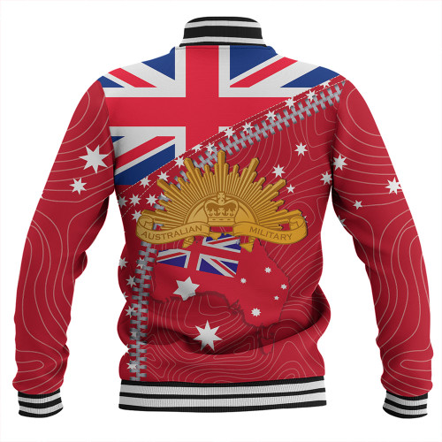 Australia Baseball Jacket - Anzac Day Lest We Forget Australian Red Ensign Australia Baseball Jacket - Anzac Day Lest We Forget Australian Red Ensign