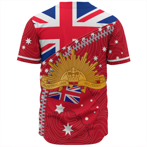 Australia Baseball Shirt - Anzac Day Lest We Forget Australian Red Ensign Australia Baseball Shirt - Anzac Day Lest We Forget Australian Red Ensign