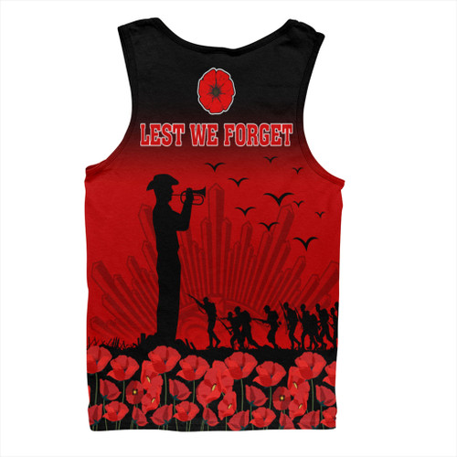 Australia Men Singlet Lest We Forget Red Poppies Special Style Australia Men Singlet Lest We Forget Red Poppies Special Style