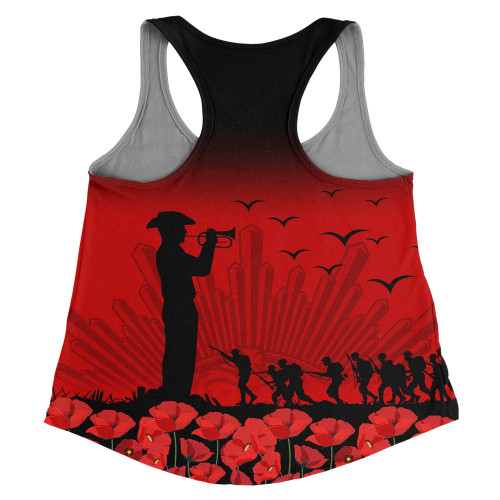 Australia Women Racerback Singlet Lest We Forget Red Poppies Special Style Australia Women Racerback Singlet Lest We Forget Red Poppies Special Style