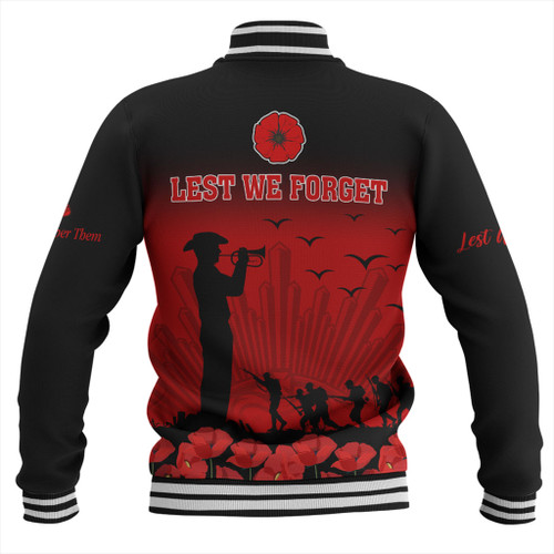 Australia Baseball Jacket Lest We Forget Red Poppies Special Style Australia Baseball Jacket Lest We Forget Red Poppies Special Style