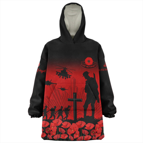 Australia Snug Hoodie Lest We Forget Red Poppies Special Style