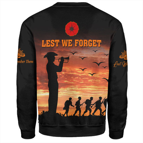 Australia Sweatshirt Anzac Lest We Forget Sunset Soldiers Army Australia Sweatshirt Anzac Lest We Forget Sunset Soldiers Army