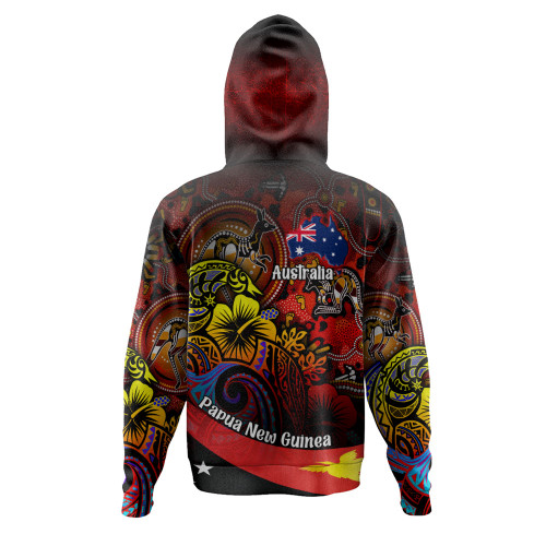 Australia Papua New Guinea Birds Of Paradise With Aboriginal Hoodie Australia Papua New Guinea Birds Of Paradise With Aboriginal Hoodie
