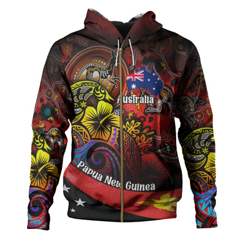 Australia Papua New Guinea Birds Of Paradise With Aboriginal Hoodie Australia Papua New Guinea Birds Of Paradise With Aboriginal Hoodie