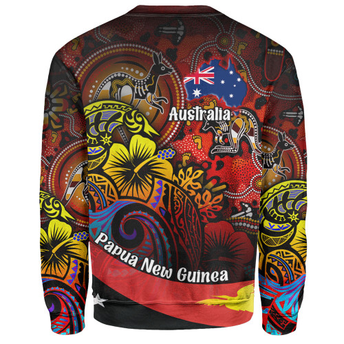 Australia Papua New Guinea Birds Of Paradise With Aboriginal Sweatshirt Australia Papua New Guinea Birds Of Paradise With Aboriginal Sweatshirt