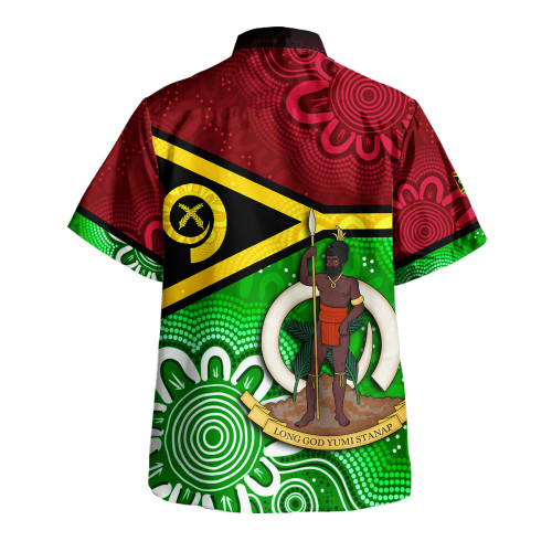 Vanuatu Hawaiian Shirt - Custom Vanuatu Seal With Aboriginal Patterns Style Vanuatu Hawaiian Shirt - Custom Vanuatu Seal With Aboriginal Patterns Style