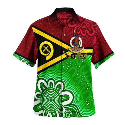 Vanuatu Hawaiian Shirt - Custom Vanuatu Seal With Aboriginal Patterns Style Vanuatu Hawaiian Shirt - Custom Vanuatu Seal With Aboriginal Patterns Style