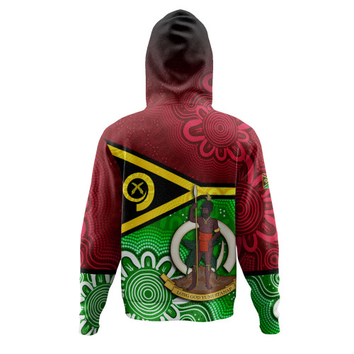Vanuatu Hoodie - Custom Vanuatu Seal With Aboriginal Patterns Style Vanuatu Hoodie - Custom Vanuatu Seal With Aboriginal Patterns Style