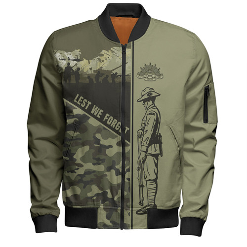 Australia Bomber Jacket - Anzac Day Honor The Fallen Thank The Living