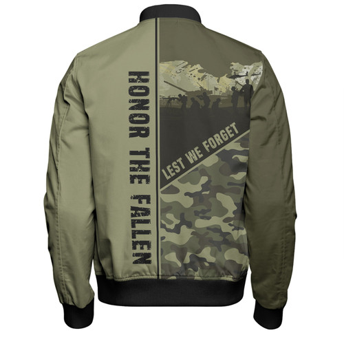 Australia Bomber Jacket - Anzac Day Honor The Fallen Thank The Living