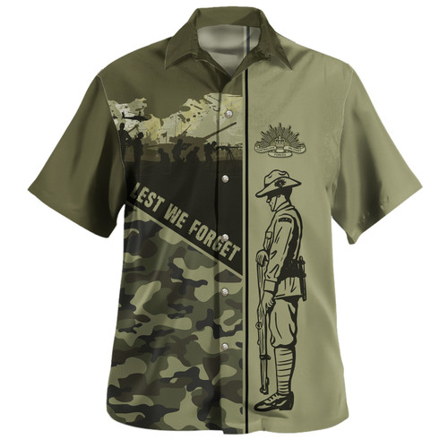 Australia Hawaiian Shirt - Anzac Day Honor The Fallen Thank The Living