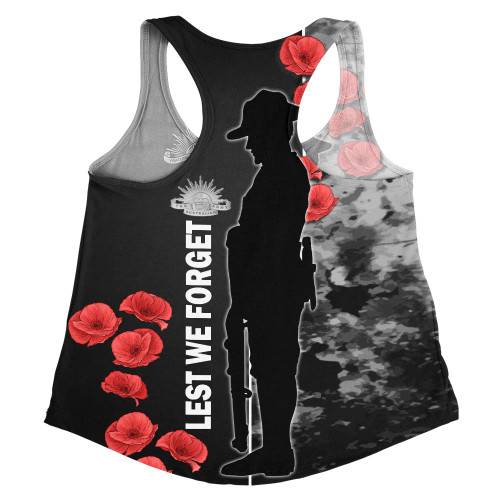 Australia Women Racerback Singlet - Royal Australian Army Anzac Day Camouflage Style