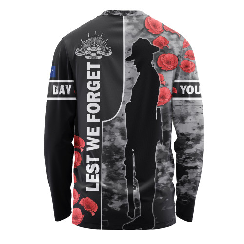 Australia Long Sleeve T-shirt - Custom Royal Australian Army Anzac Day Camouflage Style