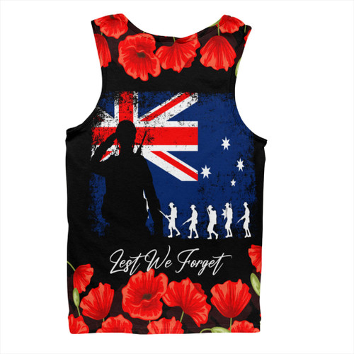 Australia Men Singlet Anzac Day Lest We Forget Grunge Flag Australia Men Singlet Anzac Day Lest We Forget Grunge Flag