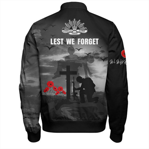 Australia Bomber Jacket Lest We Forget Remember Soldiers Australia Bomber Jacket Lest We Forget Remember Soldiers