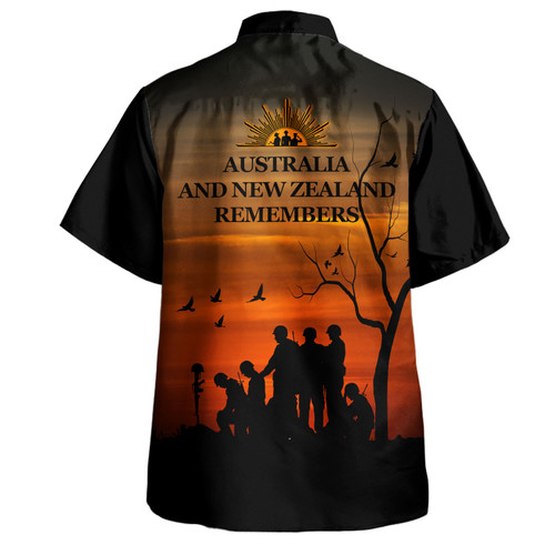 Australia Hawaiian Shirt - Anzac Day Australia And New Zealand Remembers Australia Hawaiian Shirt - Anzac Day Australia And New Zealand Remembers
