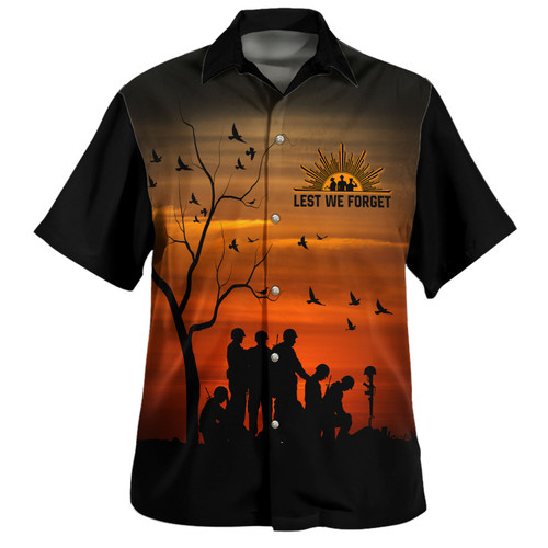 Australia Hawaiian Shirt - Anzac Day Australia And New Zealand Remembers