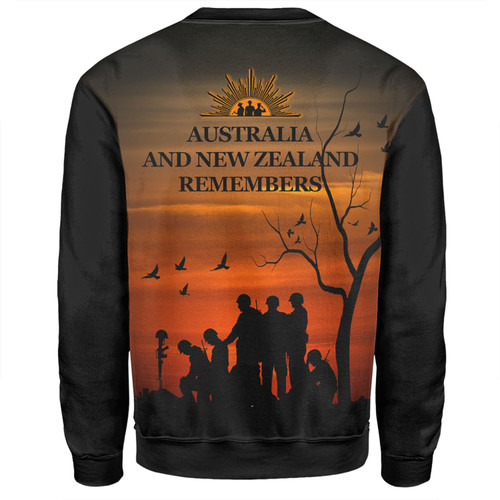 Australia Sweatshirt - Anzac Day Australia And New Zealand Remembers Australia Sweatshirt - Anzac Day Australia And New Zealand Remembers