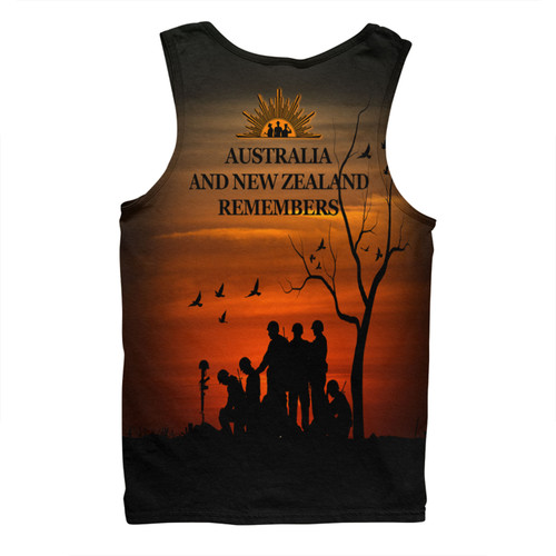 Australia Men Singlet - Anzac Day Australia And New Zealand Remembers Australia Men Singlet - Anzac Day Australia And New Zealand Remembers