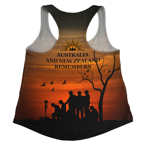 Australia Women Racerback Singlet - Anzac Day Australia And New Zealand Remembers Australia Women Racerback Singlet - Anzac Day Australia And New Zealand Remembers