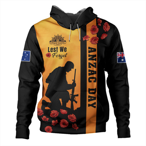 Australia Hoodie Lest We Forget Sunset Simple Style